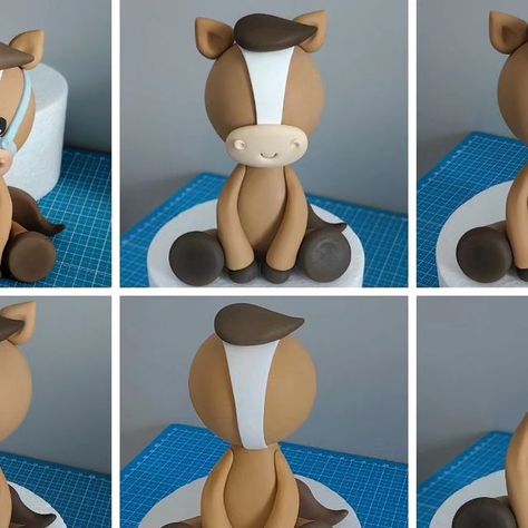 Horse Fondant Tutorial, Polymer Clay Horse, Fondant Horse, Horse Tutorial, Clay Horse, Cake Decorator, Cake Fondant, Fondant Figures, Video Course