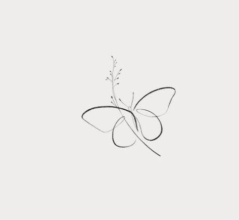 Line Drawings Of Butterflies, One Line Art Butterfly, Butterfly Line Art Tattoo, Small Mom Tattoos, Small Elegant Tattoos, Small Shoulder Tattoo, Minimalist Butterfly Tattoo, Butterfly Line Art, Small Shoulder Tattoos