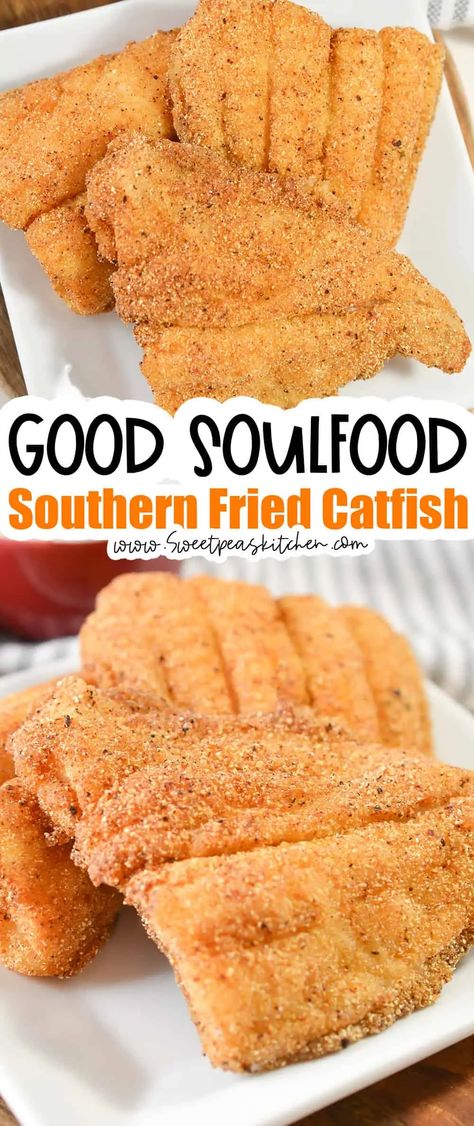 Hush Puppy Fish Batter, Southern Fried Whiting Fish Recipes, Fried Fish Salad, Catfish Batter Recipe Easy, Buttermilk Fried Catfish Recipe, Easy Fried Catfish, Fried Catfish Batter Recipes, Whole Fried Catfish, Cajun Fried Catfish Recipes