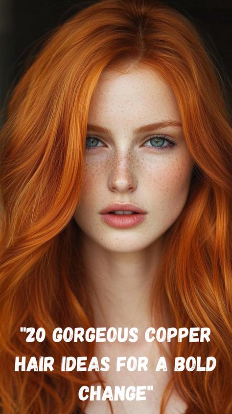 Transform your look with 20 stunning copper hair ideas that bring out the rich, fiery tones of this striking hue. From deep auburn to bright copper, these hairstyles showcase the versatility of this warm shade, offering a range of looks that suit any skin tone. Whether you're ready for a subtle update or a complete hair makeover, these copper-hued transformations will leave you feeling radiant. Copper Hair Ideas, Bright Copper Hair, Subtle Strawberry Blonde, Copper Hair Color Ideas, Copper Red Hair, New Short Hairstyles, Hair Color Options, Styling Tricks, Copper Hair Color