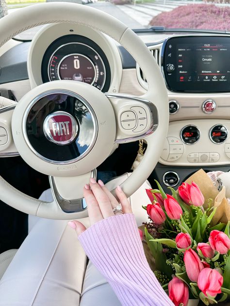 Fiat 500x Aesthetic, Fiat 500c Aesthetic, White Fiat 500 Aesthetic, Fiat 500 Aesthetic Interior, Own Car Aesthetic, Autos Aesthetic, Pink Fiat 500, White Fiat 500, Fiat 500 Aesthetic