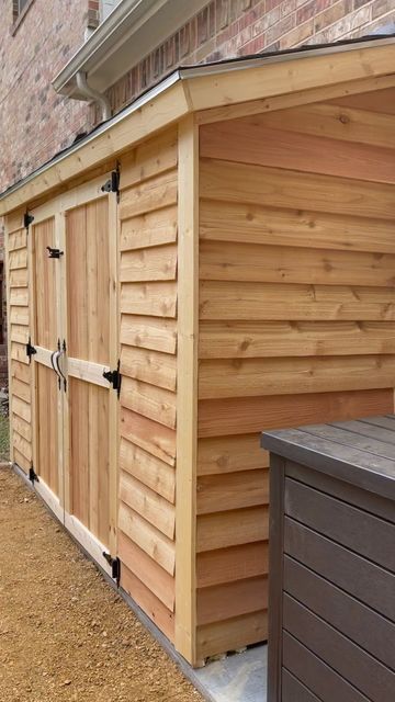 Cedar Shed, Small Garden Shed, Wooden Shed, Yard Sheds, Backyard Storage Sheds, Diy Storage Shed, Outdoor Shed, Cedar Garden, Lean To Shed