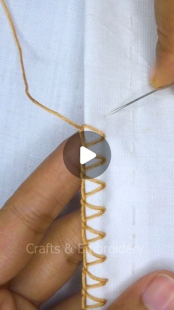 Crafts & Embroidery | Cute & elegant borderline hand embroidery for dresses!
#stitch #reelsfb #viral #viralvideo #hand #viralreels #fypシ゚ #satisfying #everyone... | Instagram Dye Painting, Embroidery Easy, Pillow Case Bed, Embroidery Stitches Beginner, Embroidery Lessons, Trending Reels, Heirloom Sewing, Diy Sewing Clothes, Cute Diy