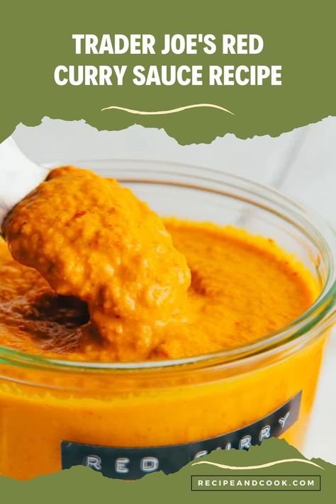 Who doesn’t love Trader Joe’s Red Curry Sauce? Now, you can enjoy it homemade! This easy-to-follow recipe recreates the iconic sauce with simple ingredients like red curry paste, coconut milk, garlic, and spices. Perfect for meal prepping or a quick weeknight dinner, this versatile sauce pairs well with rice, noodles, or your favorite protein. Save this pin for when you want to bring Trader Joe’s flavors to your table! #HomemadeRecipe #TraderJoesInspired #EasyCurry #CurryLovers Red Curry Sauce Recipe, Curry Sauce Recipe, Red Curry Sauce, Homemade Curry, Easy Curry, Red Curry Paste, Curry Sauce, Quick Weeknight Dinners, Curry Paste