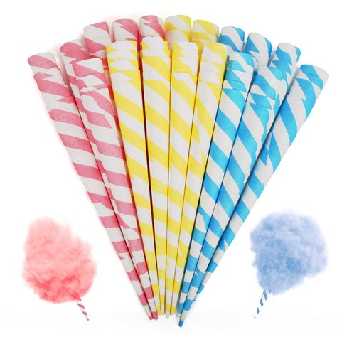 Outamateur Cotton Candy Cone 90PCS Multicolor Cotton Candy Paper Cones for Cotton Candy Making in Birthday,Parties,Children s Day,Chritstamas (Blue/Pink/White) Instant Coffee Dessert Recipes, Cotton Candy Cone, Candy Paper, Candy Cone, Candy Making Supplies, Paper Cones, Candy Floss, Coffee Dessert, Candy Making