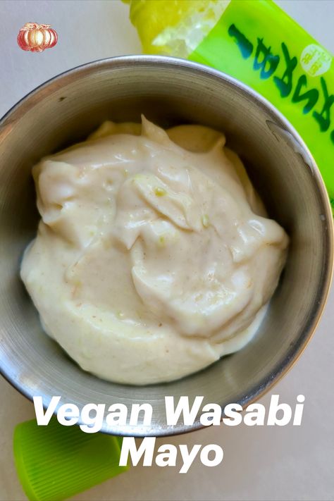 Vegan Wasabi Mayo Recipe Creamy Wasabi Dressing, Cream Cheese Wasabi Soy Sauce, Wasabi Mayo Recipe, Wasabi Mustard Recipe, Mayo Sauce Recipe, Plant Based Sushi, Cashew Mayo Vegan, Ginger Lemon Juice, Wasabi Recipes