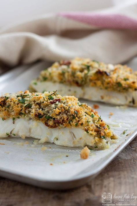 Herb Crusted Cod, Herb Crusted Fish Recipes, Herb Crusted Fish, Baked Cod Fillets, Crusted Cod, Roasted Fish, Crusted Fish, Roasted Cod, Baked Cod Recipes