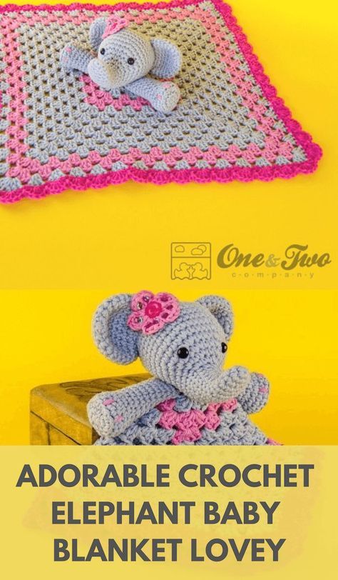 Crochet Elephant Lovey Pattern Crochet Elephant Blanket Pattern, Elephant Afghan Crochet Free Pattern, Crochet Baby Elephant Blanket, Crochet Elephant Lovie Pattern Free, Crochet Granny Square Lovey Free Pattern, Granny Square Lovey Free Crochet, Elephant Lovey Crochet Free Pattern, Elephant Baby Blanket Crochet Pattern, Free Elephant Crochet Pattern