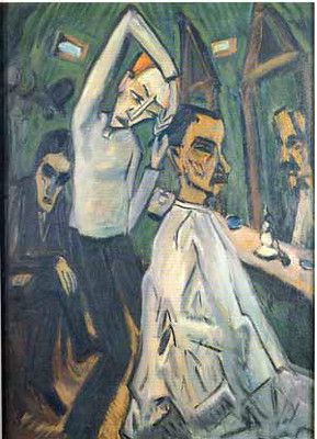 Heckel, Erich (1883-1970) - The Barber Shop | Milton Sonn | Flickr Ludwig Meidner, Erich Heckel, Otto Dix, Degenerate Art, George Grosz, Emil Nolde, August Macke, Ludwig Kirchner, Ernst Ludwig Kirchner