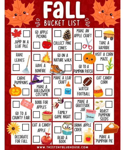 Our free printable fall bucket list is the best and easiest way to take advantage of the autumn season. Loaded with fun fall bucket list activities for family's and kids, this autumn bucket list makes everyone in the family look forward to fun fall events. Head on over to our website to snag a free printable fall bucket list template today.