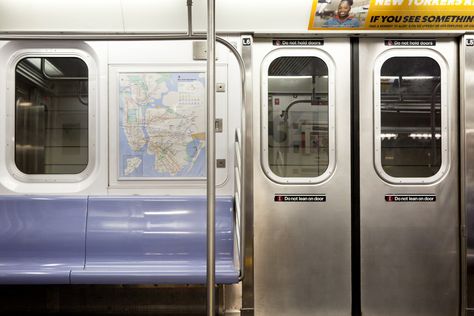 Subway Seats, Subway Train Interior, Nyc Subway Train, Train Interior, Workers Union, New York Police, Subway Train, Palette Art, U Bahn