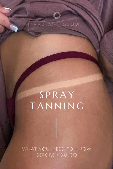 Spray tan secrets and tips you need to know Sunless Tanning Tips, Spray Tan Lines Aesthetic, Self Tan Aesthetic, Spray Tan Shades, Tanning Photos, Spray Tan Before And After, Spray Tan Colors, Tanning Secrets, Spray Tan Photoshoot