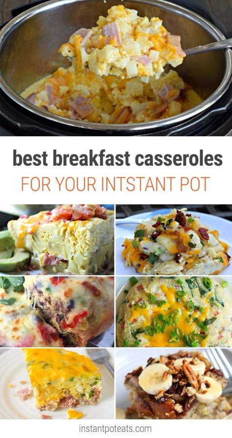 Best Instant Pot Breakfast Casserole Recipes Instant Pot Breakfast Casserole, Instant Pot Breakfast, Instant Pot Ideas, Breakfast Casserole Recipes, Best Breakfast Casserole, Power Pressure Cooker, Pressure Cooker Meals, Ip Recipes, Electric Pressure Cooker Recipes