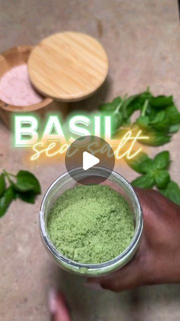 Beachbody Coach Support on Instagram: "As simple as fresh herbs (basil, rosemary, thyme, etc) and sea salt, of course.
 Ingredients
2 cups fresh BASIL 1 1/4 cups organic sea salt
 Process the ingredients using a food processor or blender. When all ingredients are fully incorporated, spread onto a parchment-paper lined cookie sheet and let air dry or bake on 225F for about 25 mins. Remove and let cool process once more using a quick pulse to break up the chunks. Keep in an airtight container or a spice shaker. You can also bottle it up in a Knorr Jar and gift it to a loved one. Shelf life is - up to a year if stored properly, in a cool dry location.
 #basil #garden #gardening ##gardenlife" Italian Dishes Recipes, Salt Blends, Basil Salt, Canning Vegetables, Diy Food Gifts, Flavored Salts, Workout Smoothies, Spice Shaker, Seasoning Recipes