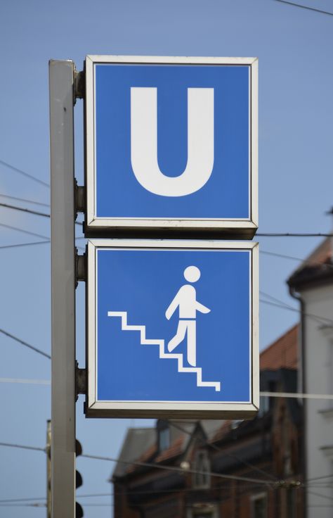 Underground Sign, Notes From The Underground, London Underground Posters, London Underground Escalator, Letter Form, U Bahn, Wikimedia Commons, Munich, Highway Signs