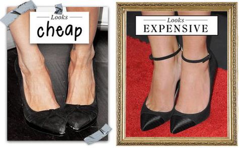 image Breaking In Shoes, Luxury On A Budget, Shoe Hacks, Look Rich, How To Look Expensive, Pointy Heels, Expensive Shoes, Shoes Hack, Plastic Heels