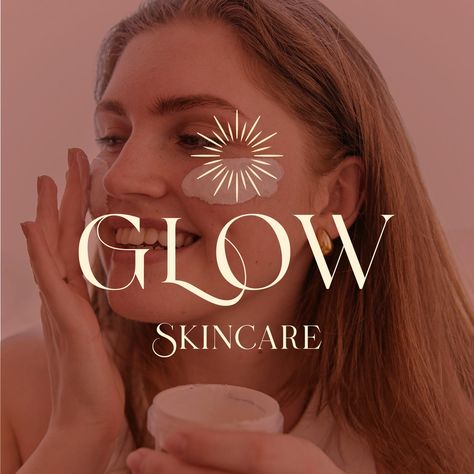 Minimalistic logo with a sun symbol for a skincare brand called "Glow Skincare" Minimalistic Skincare, Logo Minimalism, Skincare Logo Design, Skincare Brand Identity, Brand Brief, Glow Logo, Skincare Design, Holistic Skincare, Glow Skincare