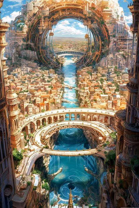 Fantasy Cities, Fantasy Worlds, Fantasy Concept, Fantasy City, Fantasy Setting, Fantasy Places, Fantasy Map, Futuristic City, Cool Wallpapers Art