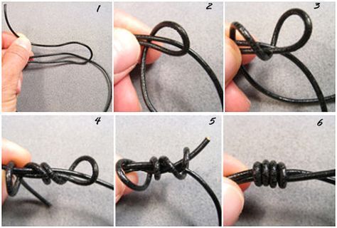 How to make leather bracelets with beads- apply useful adjustable bracelet knots – Pandahall #leatherbraceletsdiy Button Animals, Bracelet En Cuir Diy, Leather Knots, Diy En Cuir, How To Make Leather, Diy Leather Bracelet, Leather Necklaces, Bijoux Fil Aluminium, Jewelry Knots