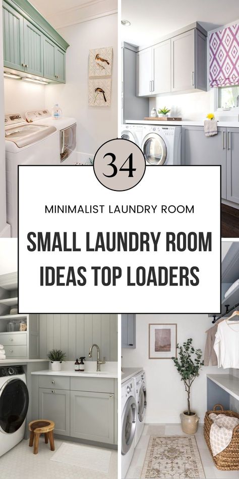 Ready for a laundry room update? These small laundry room ideas are perfect for top loaders! From incorporating stylish cabinets to finding the best layout for space-saving, this guide will inspire your next makeover. Make your dream laundry room a reality with these easy-to-follow ideas. Pin to your "Laundry Room Remodel" board now! Small Laundry Room With Mudroom, Laundry Room In Bathroom Closet, Gray Walls Laundry Room, Laundry Room Setup, Rectangle Laundry Room Ideas, Top Loader Laundry Room With Sink, Small Square Laundry Room, Hanging Bar In Laundry Room, Half Bathroom And Laundry Room Combo