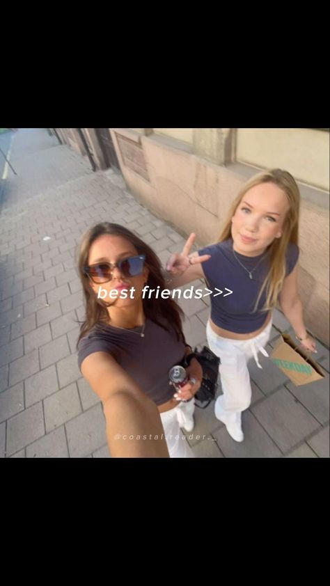 Best Friends Aesthetic Photos, Every Best Friend Duo Has, Best Friend Love Aesthetic, Friendship Day Collage, Best Friends Duo Aesthetic, Two Girls Best Friends Aesthetic, Set Profile Friend, Edit For Best Friend, Best Friend Collage Ideas