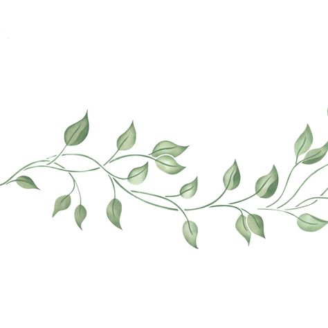 Free-Form Vine Wall Stencil | 2931 by Designer Stencils | Floral Stencils | Reusable Art Craft Stencils for Painting on Walls, Canvas, Wood | Reusable Plastic Paint Stencil for Home Makeover | Easy to Use & Clean Art Stencil | Michaels Painted Vines On Wall, Vine Wall Painting, Vine Painting Simple, Flower Vine Painting, Vine Outline, Vine Stencil, Vines Art, Designer Stencils, Painting On Walls