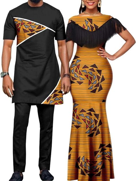 Kente Styles For Men, Ankara Dress Styles For Men, Dress Ankara Styles, Ankara Couple Outfit, Couples Clothes, Dashiki Outfit, African Couple, Couples African Outfits, Tailored Fashion