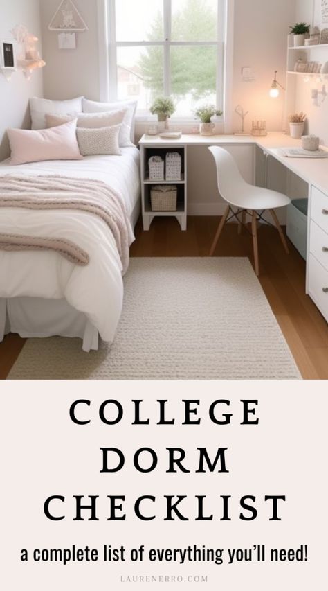 Moving To College Checklist, List For College Dorm, College Stuff Freshman Year, Things To Bring To University, Freshman College Dorm Checklist, Things You Need For College Dorm Room, College Dorm Necessities Freshman Year, Dorm Checklist For Girls Freshman Year, College Dorm Room List