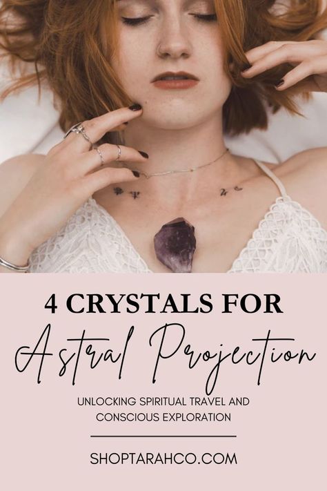 Interested in exploring the astral realms? Find out which crystals can aid and enhance your astral projection experiences for a safe and enlightening journey. #CrystalsForAstralProjection #AstralTravel #SpiritualJourney Pagan Spells, Paganism Spells, Power Of Crystals, Spiritual Travel, Astral Projection, Astral Travel, Spiritual Journey, Healing Stones, Stones And Crystals