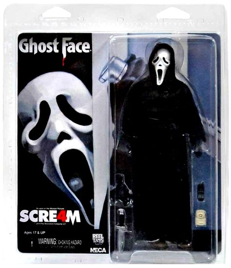 GhostFace+Scream+4+NECA+Retro+8"+Mego+(Classic+Mask)+Clothed+Figure+Doll,+Reel+Toys+2014+NOS Ghost Face Costume, Retro Room Ideas, Horror Action Figures, Kawaii Logo, Scream 4, Horror Room, Ghostface Scream, Horror Decor, Scream Movie