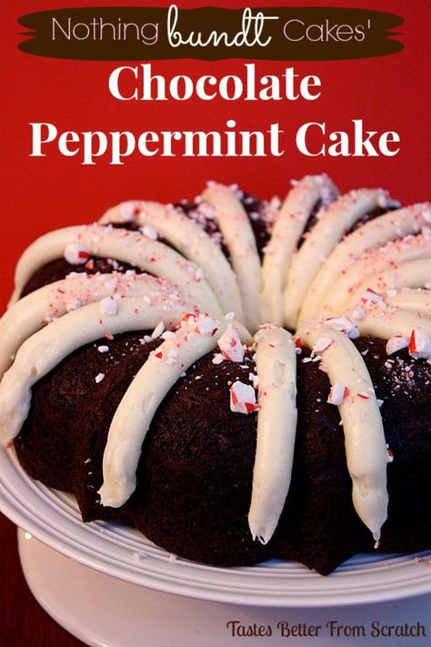 Whenever I bring this bundt cake to parties or a get-together with friends ,it's always a huge hit! It's fluffy and moist and well, amazing :-) Copycat Nothing Bundt Cake, Nothing Bundt Cake Copycat, Chocolate Peppermint Bundt Cake, Peppermint Bundt Cake, Cream Eggs, Peppermint Cake, Cake Calories, Nothing Bundt, Tastes Better From Scratch