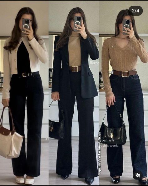 Business Casual Outfits Brunette, Daily Formal Outfit Women, Black Pants Outfit Ideas For Women, Professor Woman Outfit, Winter Formals For Women, Professional Woman Outfits, Professional Formal Outfits Women, Legal Intern Outfit, Navy Blue Professional Outfits