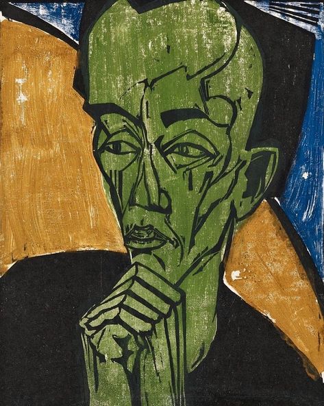 Erich Heckel, Art History Lessons, Artist Birthday, German Expressionism, Art Deco Poster, Woodcuts Prints, History Of Art, Self Portraits, Drawing Prints