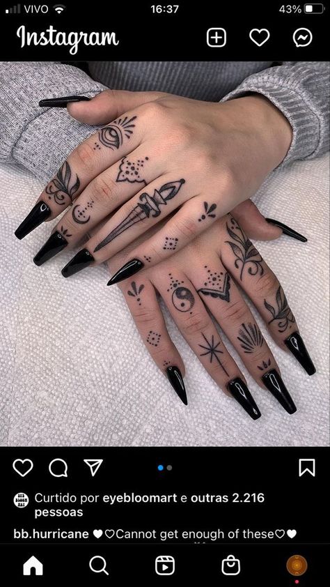 In a society captivated by grandiose ink masterpieces, small hand tattoos serve as a subtle yet impactful way to express your individuality. Hand Tattoos Into Sleeve, Mexican Hand Tattoos For Women, Edgy Finger Tattoo, Ornate Finger Tattoos, Flash Hand Tattoo, Thick Finger Tattoo, Goth Finger Tattoos For Women, As Above So Below Hands Tattoo, Spooky Hand Tattoos For Women