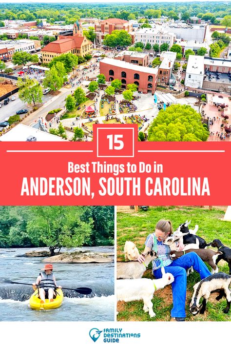 South Carolina Vacation, South Carolina Travel, Anderson Sc, Activities Outdoor, Kids Things To Do, Honeymoon Resorts, Palmetto State, Trip Destinations, Family Destinations