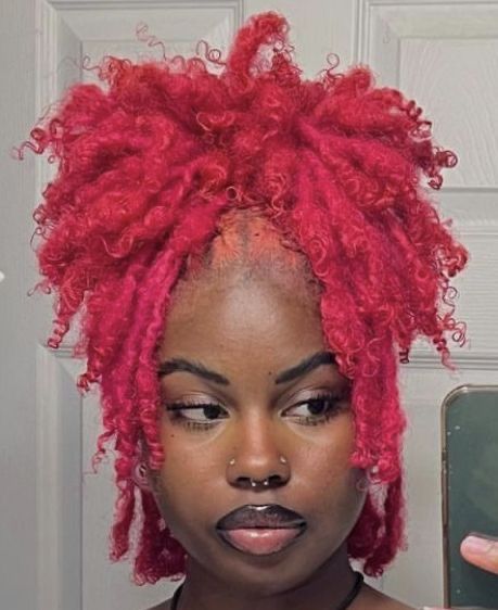 Fluffy Locs Hairstyles, Hair Dye Ideas For Locs, Dreadlock Color Ideas Black Women, Loc Colors Black Women, Color Locs Black Women, Colors For Locs, Natural Locs Hairstyles For Women, Loc Hair Colors, Colored Locs Black Women