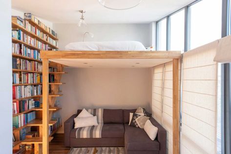 mezzanine design loft scandinavianloft front Bedroom Mezzanine, Mezzanine Ideas, Loft Rooms, Loft Bed Ideas, Scandinavian Loft, Mezzanine Bed, Mezzanine Bedroom, Tiny Loft, Loft Bed Plans