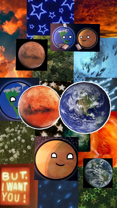 Solarballs Mars X Earth, Solarballs Earth X Mars, Earth Aesthetic Wallpaper, Earth X Mars, Earth Solarballs, Balls Wallpaper, Mars Aesthetic, Mars Wallpaper, Mars And Earth