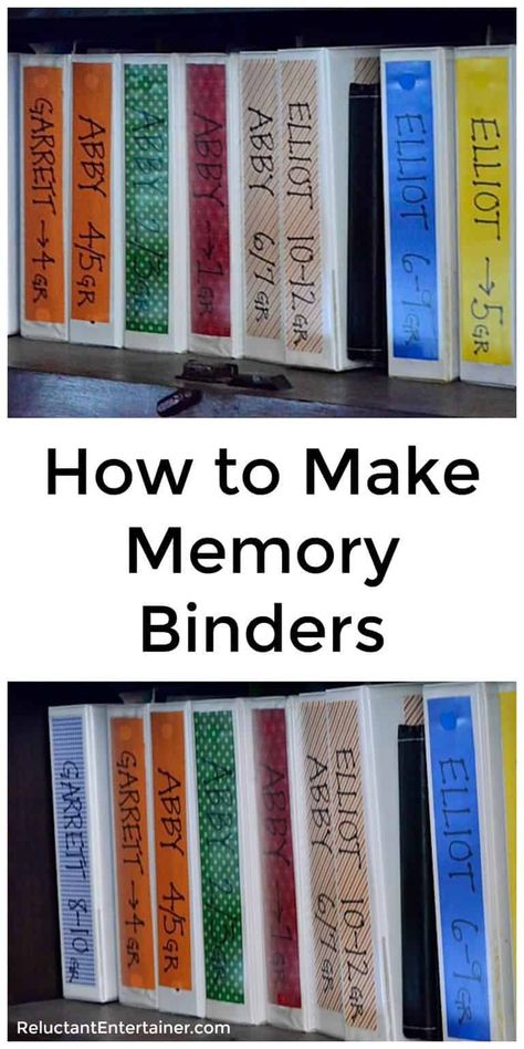 An inexpensive way to make a scrapbook for your child's school memories or achievements: How to make memory binders (Costco binders and sheet protectors). #memorybinders #keepsakes #preservingkeepsakes #binders Scrapbook Binder Ideas, Binder Scrapbook Ideas, Child Keepsake Storage, Organizing Kids School Memories, School Memory Boxes, School Memory Binder, Memory Binder, Storing Memories, Kids School Organization