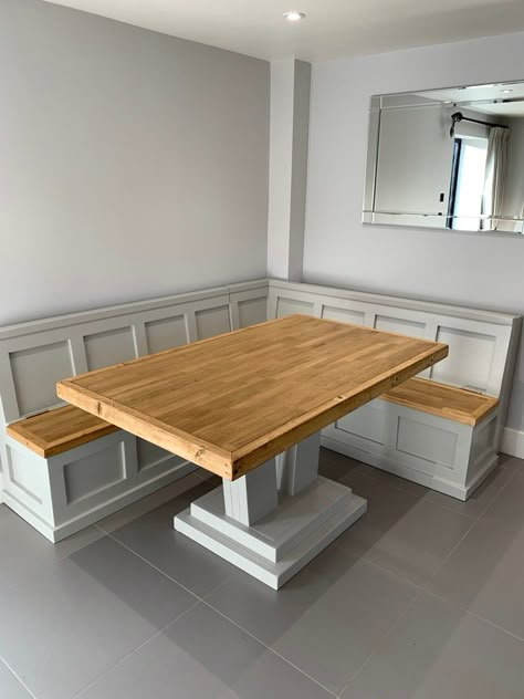 Dining Table Booth Seating, Corner Dinner Table Bench, Corner Dining Table With Bench, Dining Room Table Bench Seating, Kitchen Corner Table With Bench, Dining Table Corner Bench, Built In Corner Dining Table, Booth Dining Room Table, Bench Table Kitchen