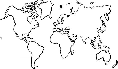 World Map Sketch, Blank World Map, Map Sketch, Free Vector Art, Photo Illustration, Powerpoint Presentation, Royalty Free Images, World Map, Vector Art