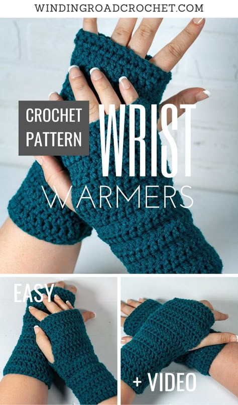 Crochet Wrist Warmers Free Pattern, Crocheted Wrist Warmers Free Pattern, Crochet Wrist Warmer Pattern, Crochet Arm Warmers Pattern, Hand Warmers Crochet Pattern, Crochet Wrist Band Free Pattern, How To Crochet Wrist Warmers, Crochet Hand Warmers Free Pattern, Wrist Warmers Crochet Pattern Free