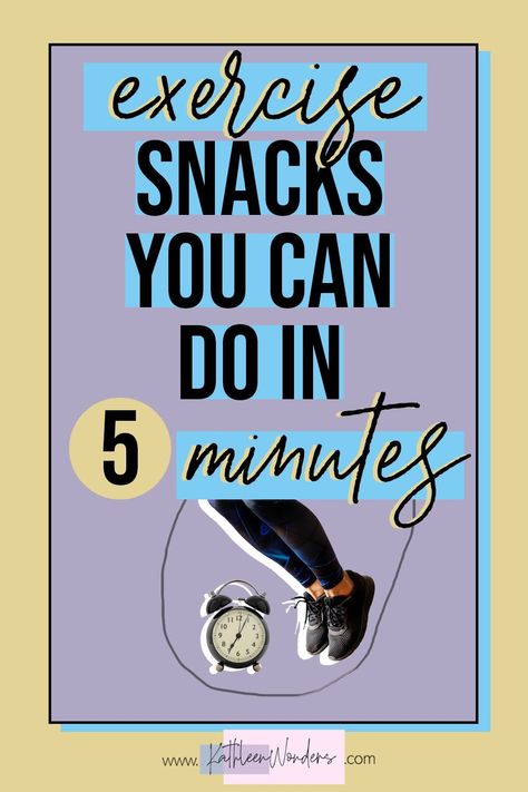 If you're struggling to find time to exercise in a day, try these exercise snacks you can do in 5 minutes. #exercise #fitnesssnacks #fastexercise #fitness #workout 1 Minute Exercises, Exercise Snacks, 5 Minute Workout, Fun Food Facts, Girl Exercise, Healthy Tasty Recipes, Diy Wellness, Mom Self Care, Women Exercise