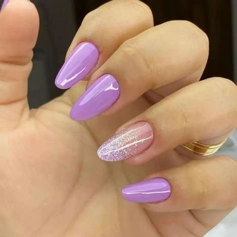 Lilac Nails, Oval Nails, Nails Desing, Fire Nails, Chic Nails, Nail Polishes, Purple Nails, Perfect Nails, Nude Nails