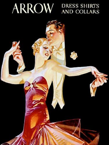 Joseph Christian Leyendecker Dancing Reference, Dancing Poses, Dancing Pose, Arrow Dress, Vintage Advertising Posters, Deco Poster, Art Deco Posters, Poses References, Couple Dancing