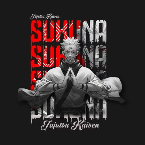 Ryomen Sukuna - Sukuna - T-Shirt | TeePublic Anime Shirts Design, Mens Clothing Brand Logo Ideas, Anime Tshirt Design Ideas, Anime Shirt Design, Anime Tshirt Design, Hypebeast Anime, Deadpool Drawing, Tshirt Artwork, Typography Tshirt Design