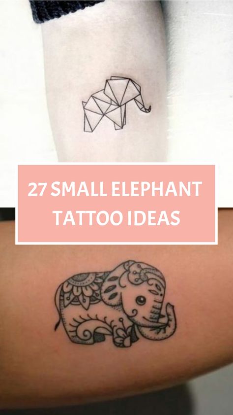 27 Small Elephant Tattoo Ideas Elephant And Tree Tattoo, Elephant Friendship Tattoo, Simple Line Elephant Tattoo, Elephant And Lotus Flower Tattoo, Small Elephant Drawing, Mini Tattoos Elephant, Elephant Family Tattoos, Matching Elephant Tattoos, Elephant Line Tattoo