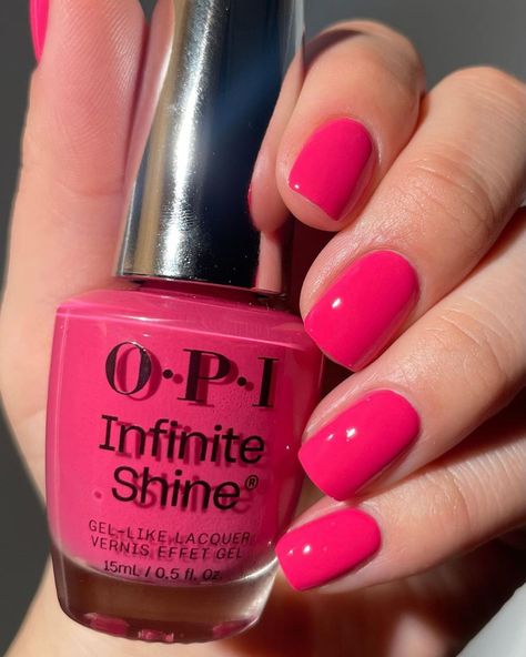 OPI | Trending for summer: strawberry margarita nails 🍓🍹 @ellzabethm wears Infinite Shine shade Strawberry Margarita.  #OPI #OPIObsessed… | Instagram Margarita Nails, Opi Strawberry Margarita, Strawberry Margarita, Summer Nail Ideas, Summer Shades, Opi Nail Polish, Opi Nails, Summer Nail, Square Nails