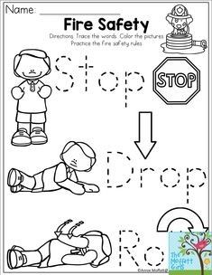 Fire Fighter Worksheet, Fire Safety Preschool Worksheets, First Responder Preschool Activities, Safety Unit Preschool, Preschool Safety Worksheets, Firefighters Art Preschool, Fire Safety Worksheets Kindergarten, Fire Safety Worksheets Preschool, Fire Safety Tracing Preschool