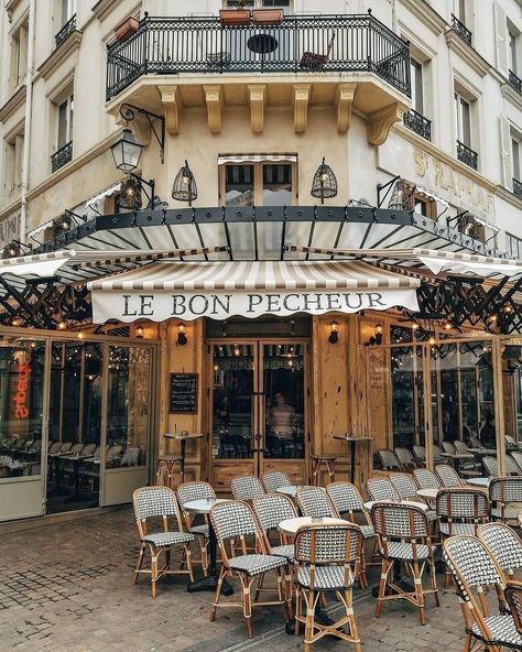 French Cafe Exterior, Parisian Coffee Shop, French Coffee Shop, Parisian Flat, European Cafe, Cafe Exterior, Parisian Bistro, Restaurant Exterior, Furnished Apartments